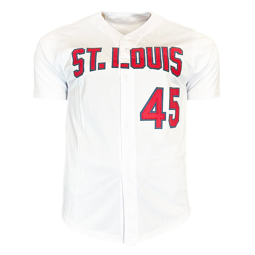 Bob Gibson Signed Louis White Button Up Baseball Jersey (JSA)