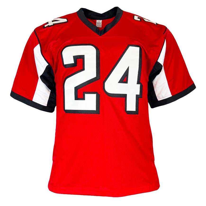 Devonta Freeman Signed Atlanta Red Football Jersey (Beckett) -