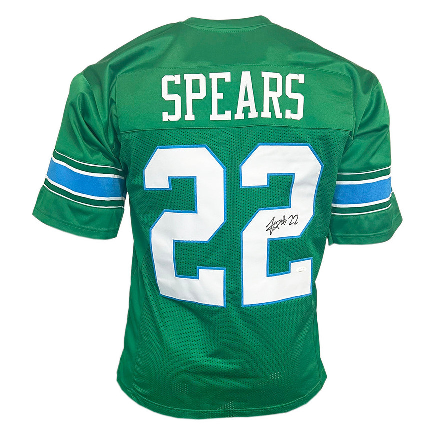Tyjae Spears Signed Tulane College Green Football Jersey (Beckett) -