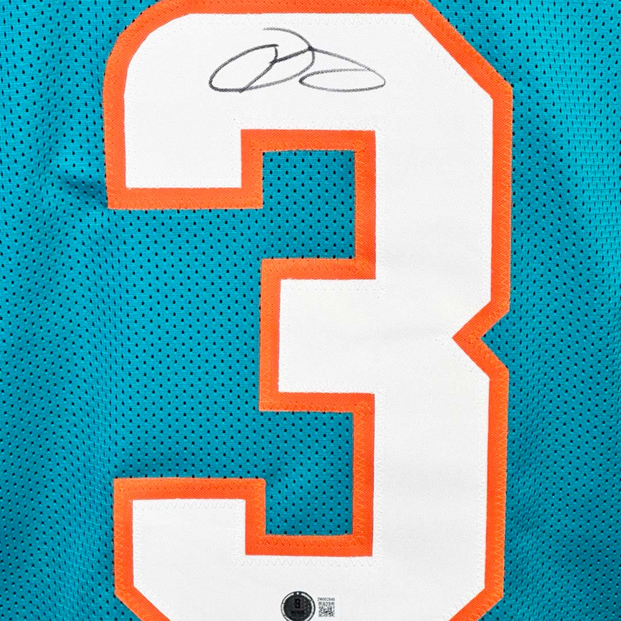 Odell Beckham Jr Signed Miami Teal Football Jersey (Beckett) -