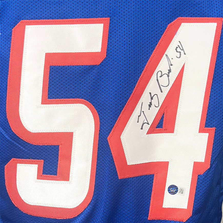 ★ＵＳオリジナル盤★『プレジャー・プリンシプル』パーレット Tedy Bruschi Signed New England Royal Blue Football Jersey (Beckett) -