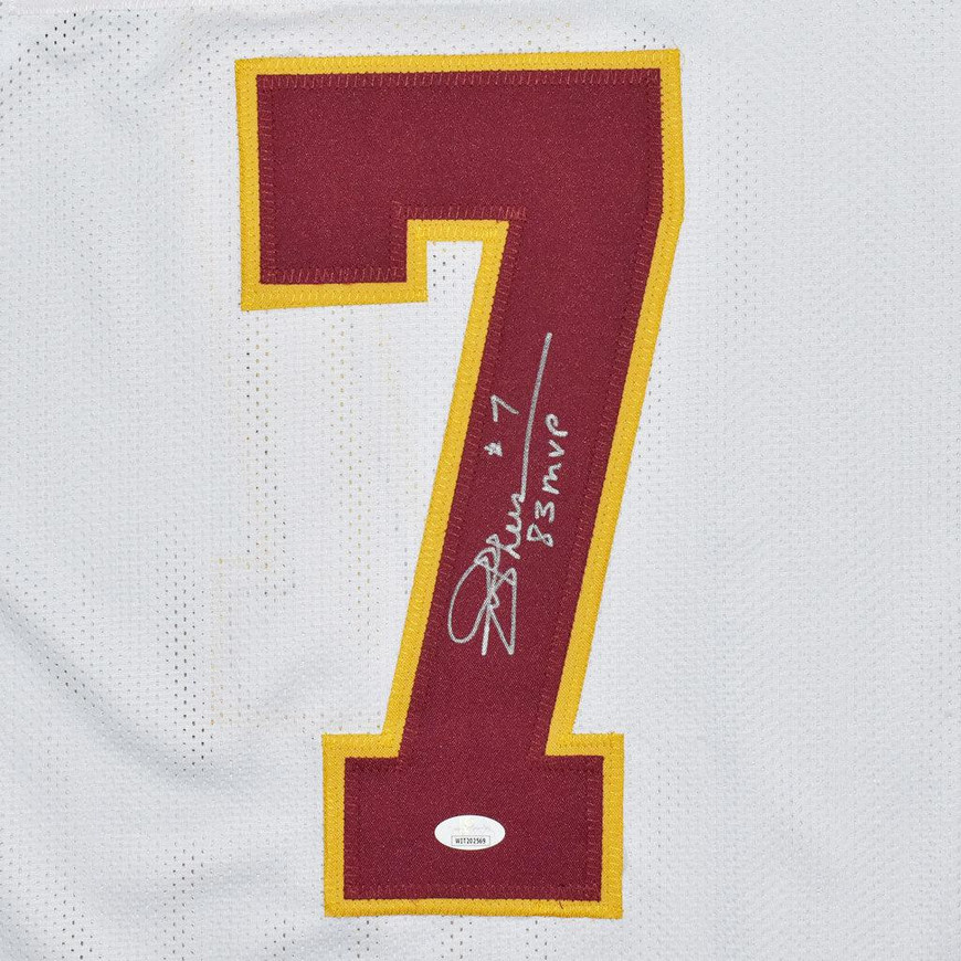 Joe Theismann Signed 83 MVP Inscription Washington Pro White