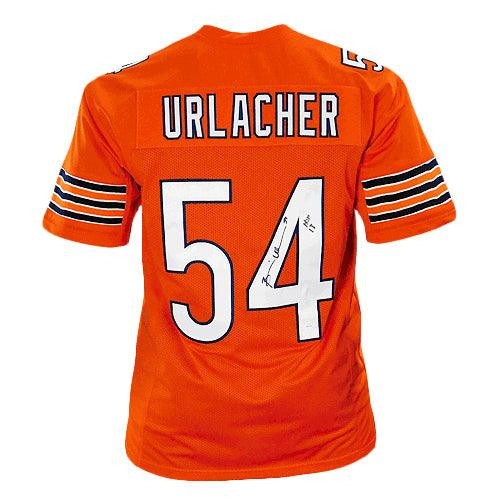 Brian Urlacher Signed HOF 18 Inscription Chicago Orange Football
