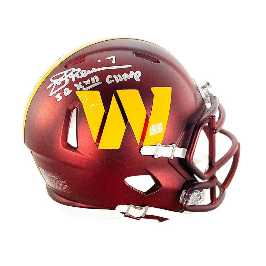 Joe Theismann Signed SB XVII Champ Inscription Washington