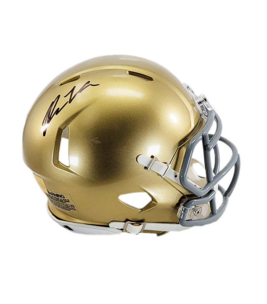 Brock Wright Signed Notre Dame Fighting Irish Speed Mini Football