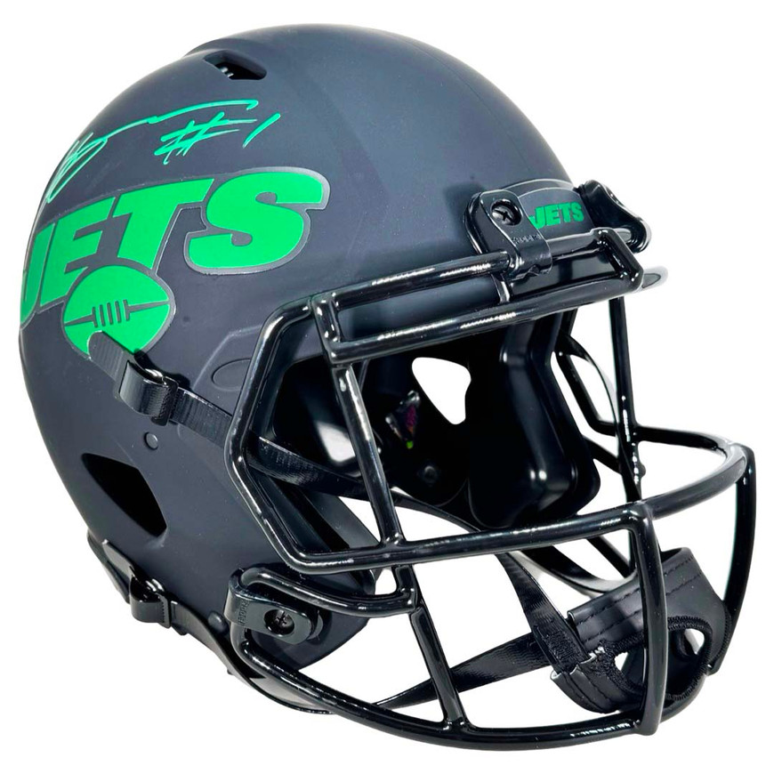 Sauce Gardner Signed New York Jets Authentic Eclipse Speed Full-Size Football Helmet (Beckett) Sauce Gardner Signed New York Jets Authentic Eclipse Speed Full-Size Football Helmet (Beckett)