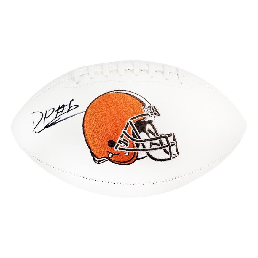 David Njoku Signed Cleveland Browns Official NFL Team Logo White