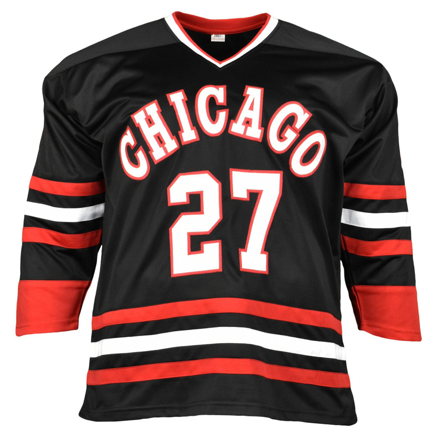 Jeremy Roenick Signed Chicago Black Hockey Jersey (JSA) -