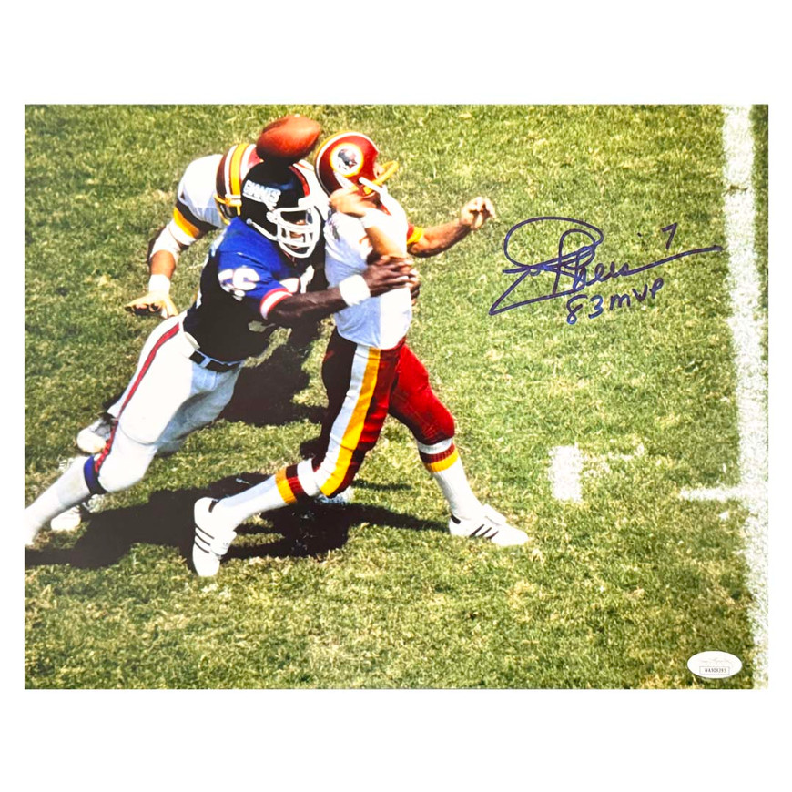 Joe Theismann Signed 83 MVP Inscription Washington Pose 1 Football