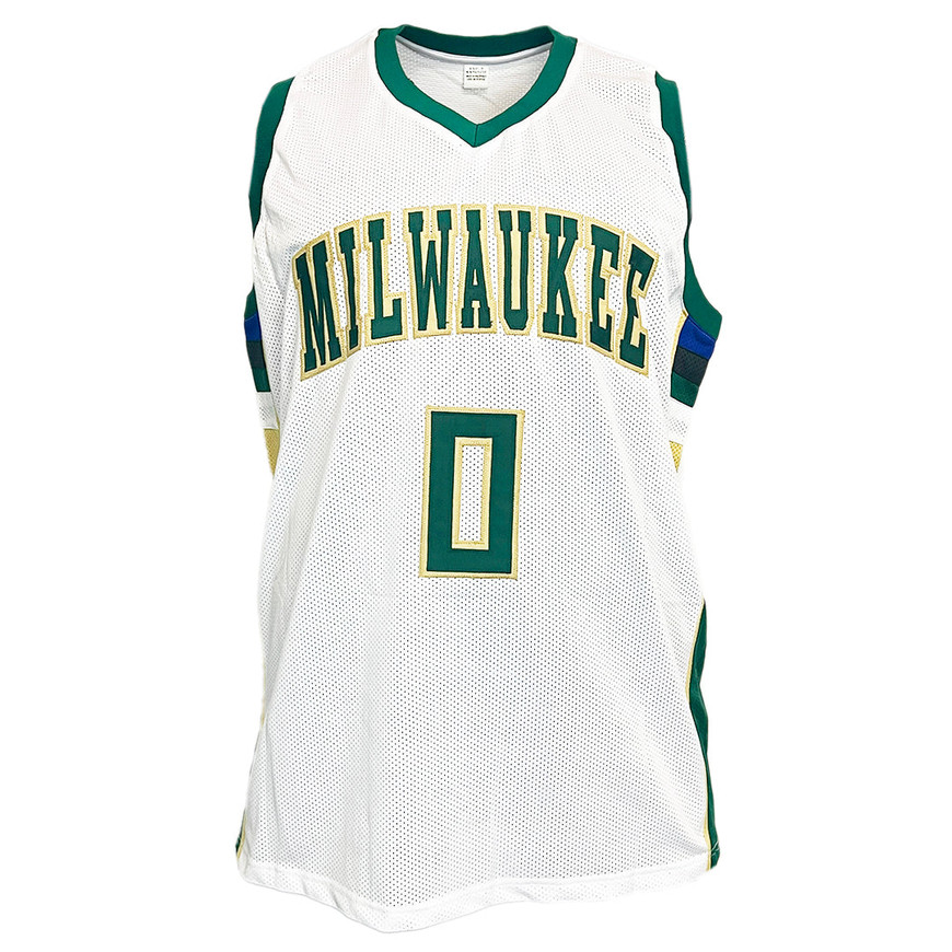 Damian Lillard Signed Milwaukee White Basketball Jersey (JSA) -