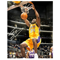 Shaquille O'Neal Signed Los Angeles Dunking Basketball 16x20 Photo