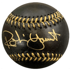 Robin Yount Autographed Black & Gold Official Major League Baseball (JSA)