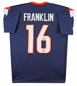 Troy Franklin Authentic Signed Navy Pro Style Jersey Autographed