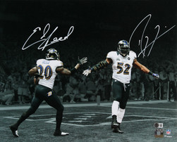 Ravens Ray Lewis & Ed Reed Signed 16x20 Horizontal Spotlight Photo BAS ...