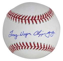 Braves Larry Wayne Chipper Jones Jr. Authentic Signed Oml Baseball