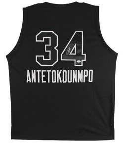 Giannis Antetokounmpo Authentic Signed Black Pro Style Jersey w