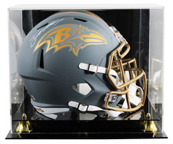 Ravens Zay Flowers Signed Slate Full Size Speed Rep Helmet W/ Case