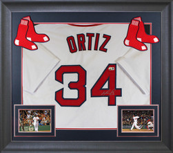 David Ortiz Authentic Signed White Pro Style Framed Jersey BAS