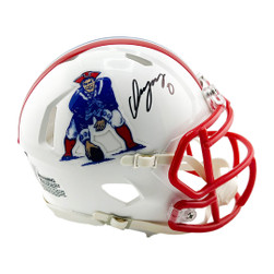 Christian Gonzalez Signed New England Patriots Throwback 90-92 Speed ...