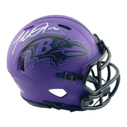 Terrell Suggs Signed Baltimore Ravens Rave Mini Football Helmet