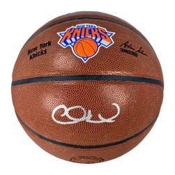 Alan Houston Signed New York Knicks NBA Team Logo Basketball