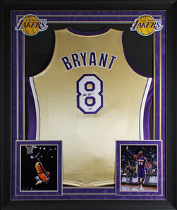 Kobe Bryant Signed M&N 1996-16 Black Mamba HOF HWC Framed Jersey