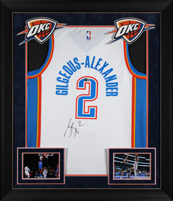 Thunder Shai Gilgeous-Alexander Signed White Nike Framed