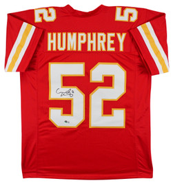 Creed Humphrey Authentic Signed Red Pro Style Jersey BAS Witnessed