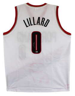 Damian Lillard Authentic Signed White Pro Style Jersey BAS