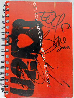 U2 Band (3) Bono, The Edge & Adam Clayton Signed Elevation Tour
