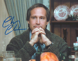 Chevy Chase Christmas Vacation Signed 11x14 Hands Folded Photo BAS