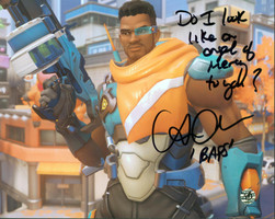 Benz Antoine Overwatch Authentic Signed 8x10 Photo Wizard World #009987
