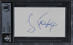 Jamie Foxx Ray Authentic Signed 3x5 Index Card Autographed BAS Slabbed