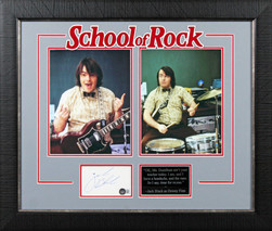 Jack Black School of Rock Authentic Signed 3x5 Index Card Framed