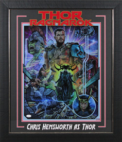 Chris Hemsworth Thor Ragnarok Signed 16x20 Foil Fine Art Giclee LE