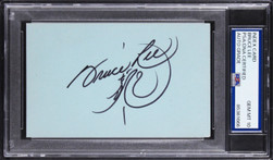 Bruce Lee Enter the Dragon Signed 3x5 Index Card Auto 10