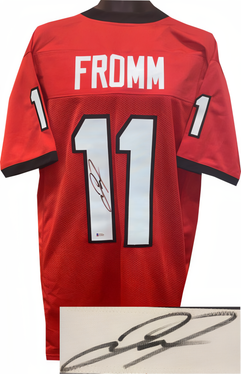 Jake Fromm Signed Georgia Red Custom Stitched College Football