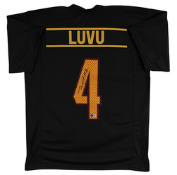 Frankie Luvu Authentic Signed Black Alternate Pro Style Jersey BAS