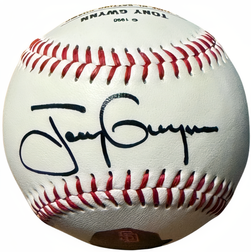 Tony Gwynn Signed Fotoball Usa Mlb Baseball  /1000  Fotoball Usa Coa (San Diego Padres/Hof)