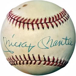 Mickey Mantle Signed Rawlings Official American League Baseball Toned  Beckett Review (New York Yankees/Hof)