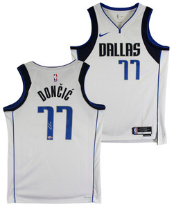 Mavericks Luka Doncic Signed White Nike Assoc. Edition Jersey