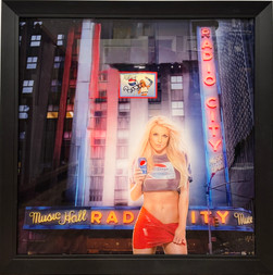 Britney Spears Signed “Pepsi / Radio City Music Hall” Display