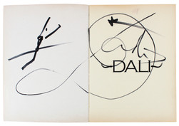 Salvador Dali Authentic Signed Dali First Printing Book w/ Sketch