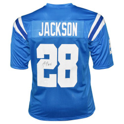 Marlin Jackson Signed Indianapolis Blue Football Jersey (JSA) -