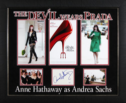Anne Hathaway The Devil Wears Prada Signed & Framed 4x6 Index Card