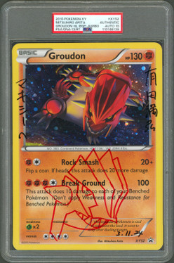 groundon pokemon card Kyogre & Groudon - Celebration Lot - Legendary Holo Foil Attack 2 Mitsuhiro Arita Signed 2015 Pokemon