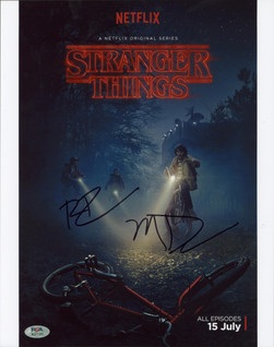 Matt & Ross Duffer Stranger Things Authentic Signed 11x14 Photo