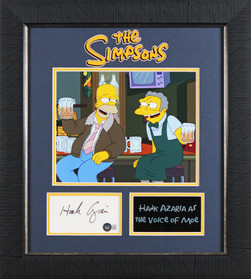 Hank Azaria The Simpsons Authentic Signed & Framed 3x5 Index Card