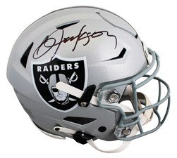Raiders Bo Jackson Signed Riddell Speed Flex Full Size Helmet BAS