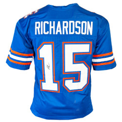 Anthony Richardson Signed Florida College Blue Football Jersey (JSA) -
